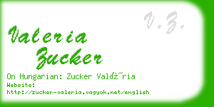 valeria zucker business card
